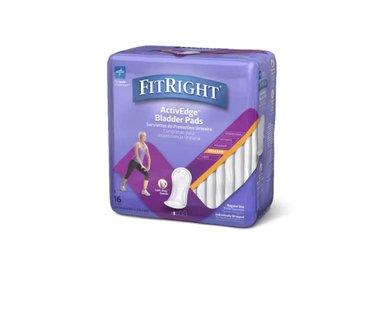 FitRight ActivEdge Bladder Pads 4 x 11" Moderate, 16/Pack