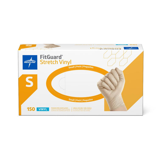 FitGuard Stretch Vinyl Exam Gloves, Small 150/Box