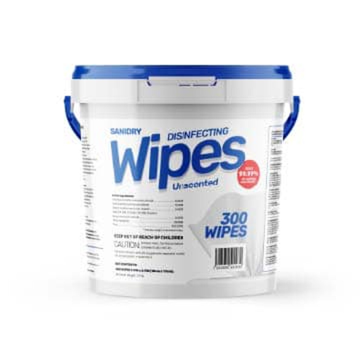 Sanidry Disinfectant Wipes, 300/bucket, 4/box, 1200/Case