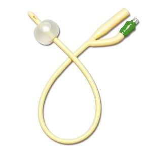 Silicone Elastomer Coated Latex Foley Catheter, Coude Tip, 2-Way, 14Fr 10mL, Sterile, 12/Box