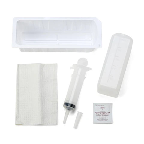 Irrigation Tray, 60mL Piston Syringe, Sterile, 20/Box