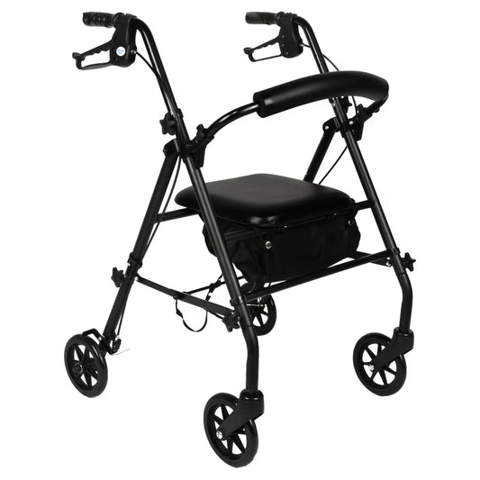 Rolling Walker/Rollator w/Seat, Black, Used