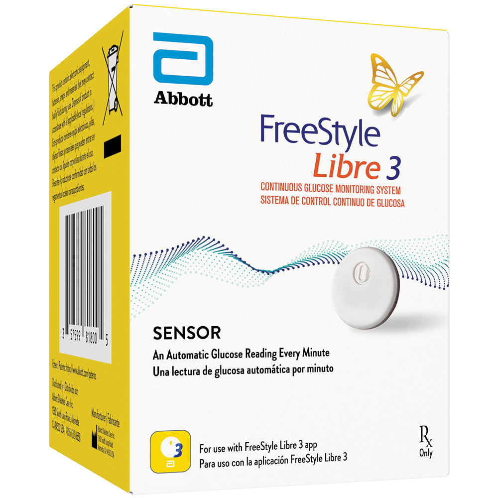 FreeStyle Libre 3, Continuous Glucose Monitoring System, Sensor, 1/Box