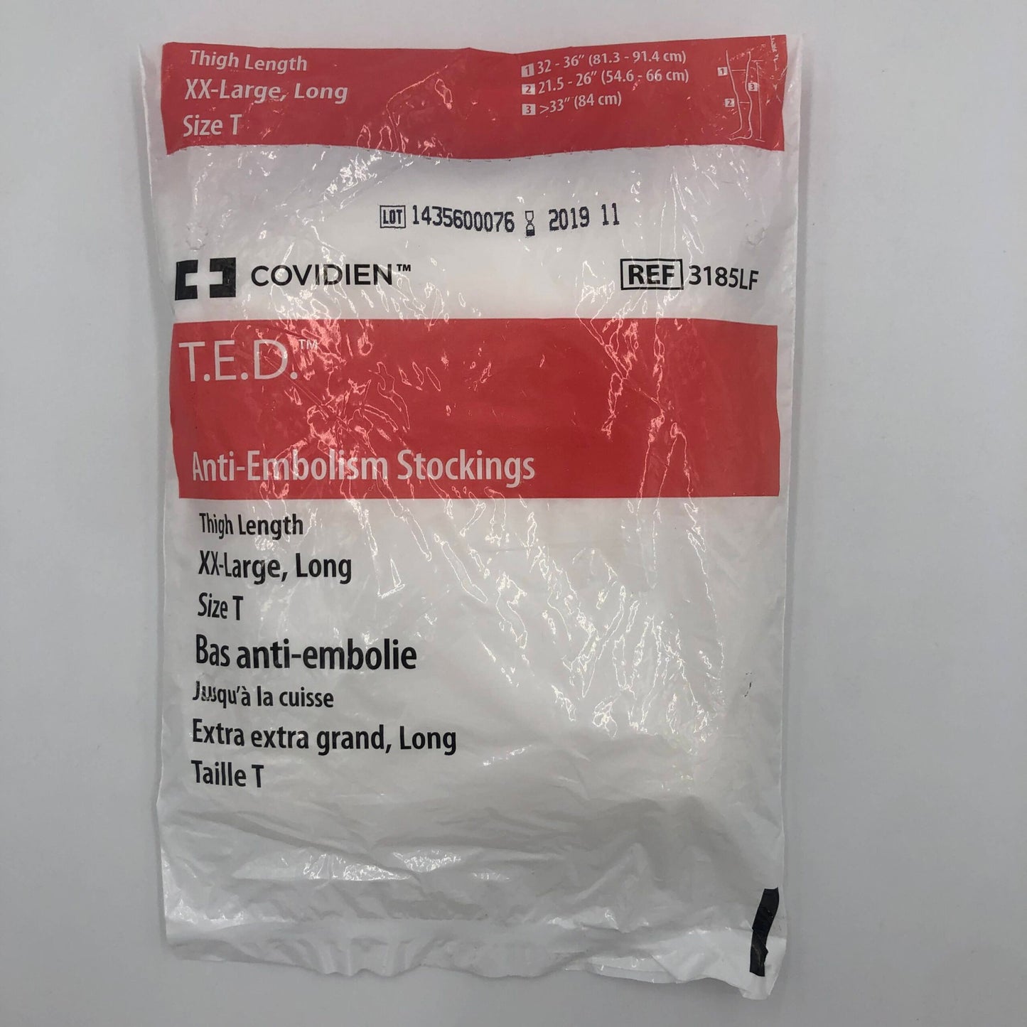 T.E.D. Anti Embolism Stockings, Thigh Length, XXL Long Size T, 6/Box