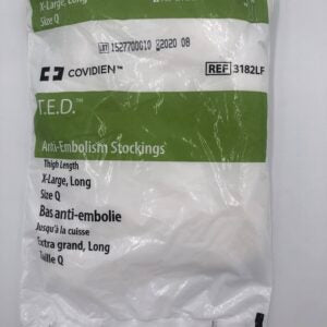 T.E.D. Anti-Embolism Stockings, Thigh Length, XL Long, Size Q, 4 Pairs/Box