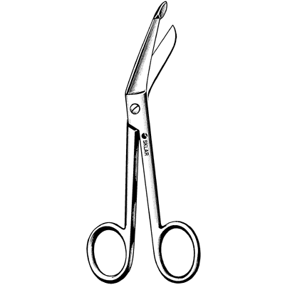 Lister Bandage Scissors, 3 1/2" Angled, Each