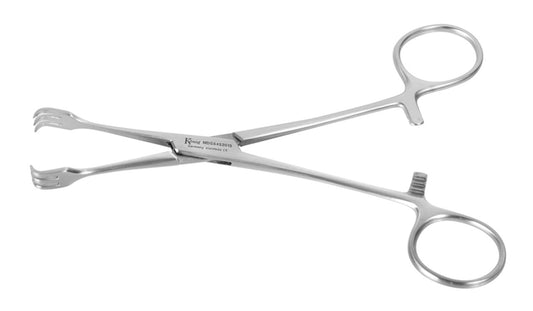 Lahey Goiter Vulsellum Forceps, 6" Straight, 3x3 Teeth, Each