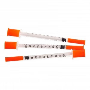 Easy Touch U-100 Insulin Syringes w/Short Needle, 31G, 0.5mL, 5/16" 8mm, Sterile, 100/Box