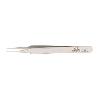 Jewelers Style Forceps, 4 3/8" Straight, Style 4, Fine Jaw, Each