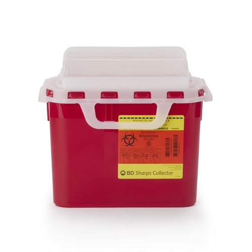Sharps Collector w/Lid, 5.4qts, 1/Ea