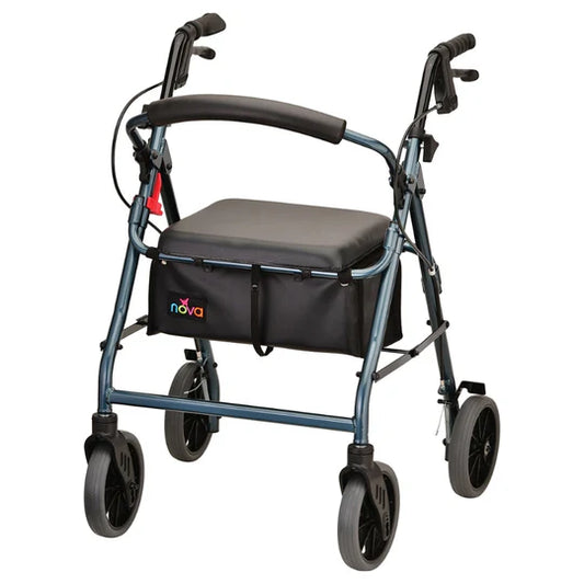 Zoom Rolling Walker, 22" Seat, Blue, NEW, 1/Ea