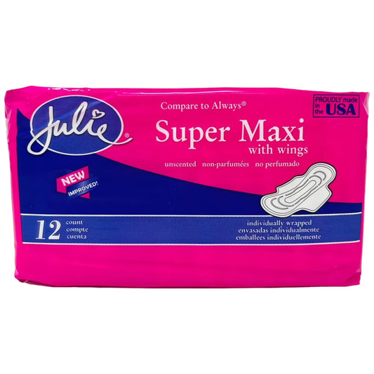 Julie Super Maxi w/Wings, 12/pack