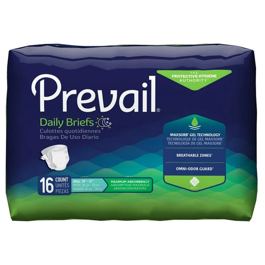 Incontinence, Disposable Daily Underwear, Maxsorb Gel Technology, Small 20"-31", 16/Bag