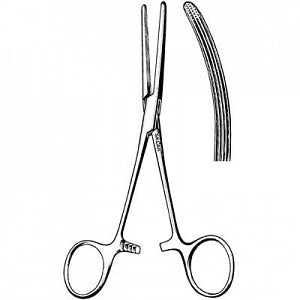 Carmalt Artery Forceps, Curved, 6-1/2", 1/each