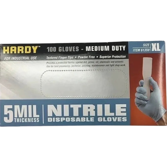 Nitrile Disposable Gloves, 5 Mil Thickness, Textured Fingertips, XL, 1000/Case