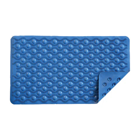 Rubber Bath Mat, Blue, 15.75" x 27.5",  1/Box