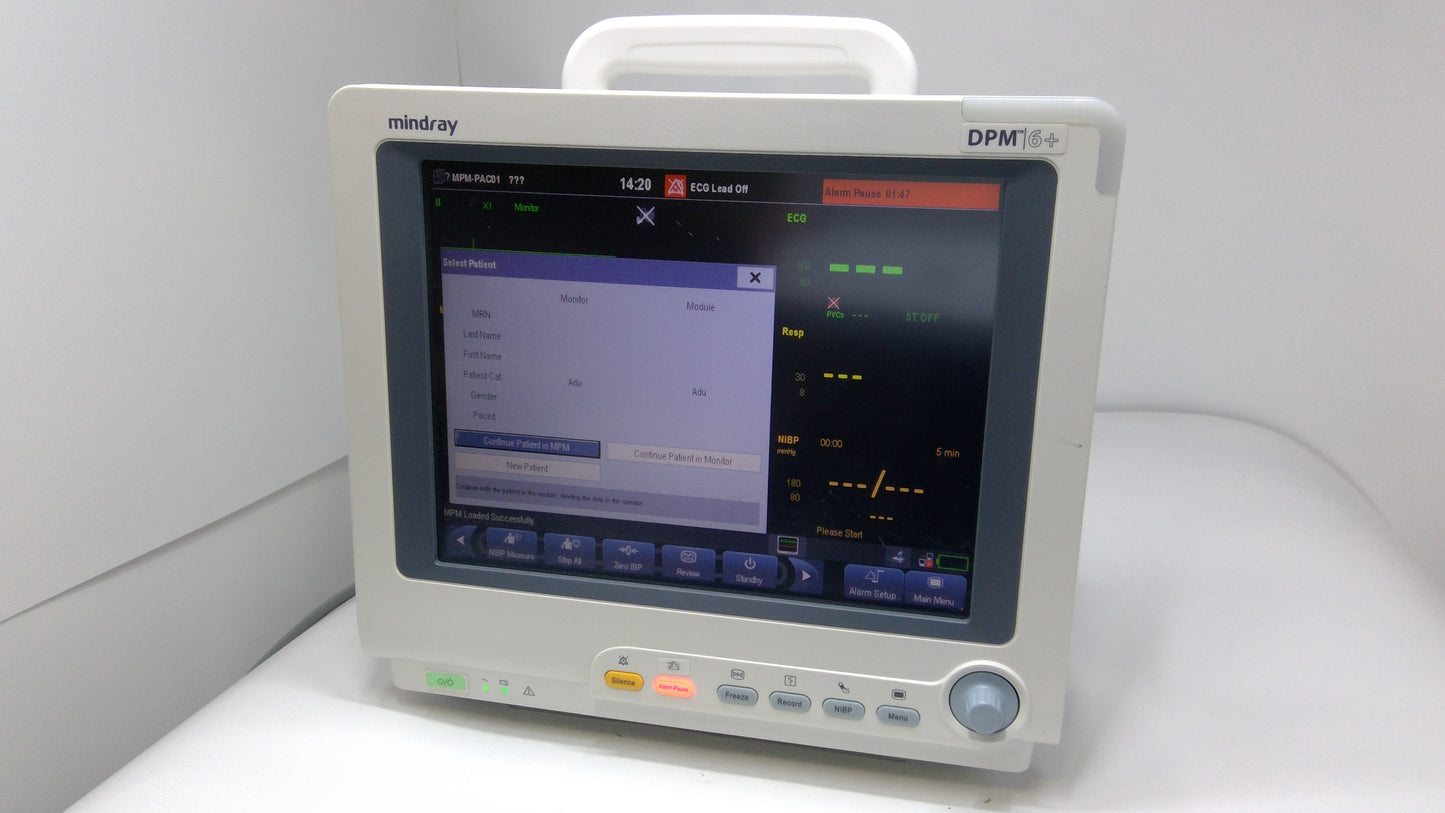Mindray Patient Monitor 6+ w/ MPM Insert - 1716964