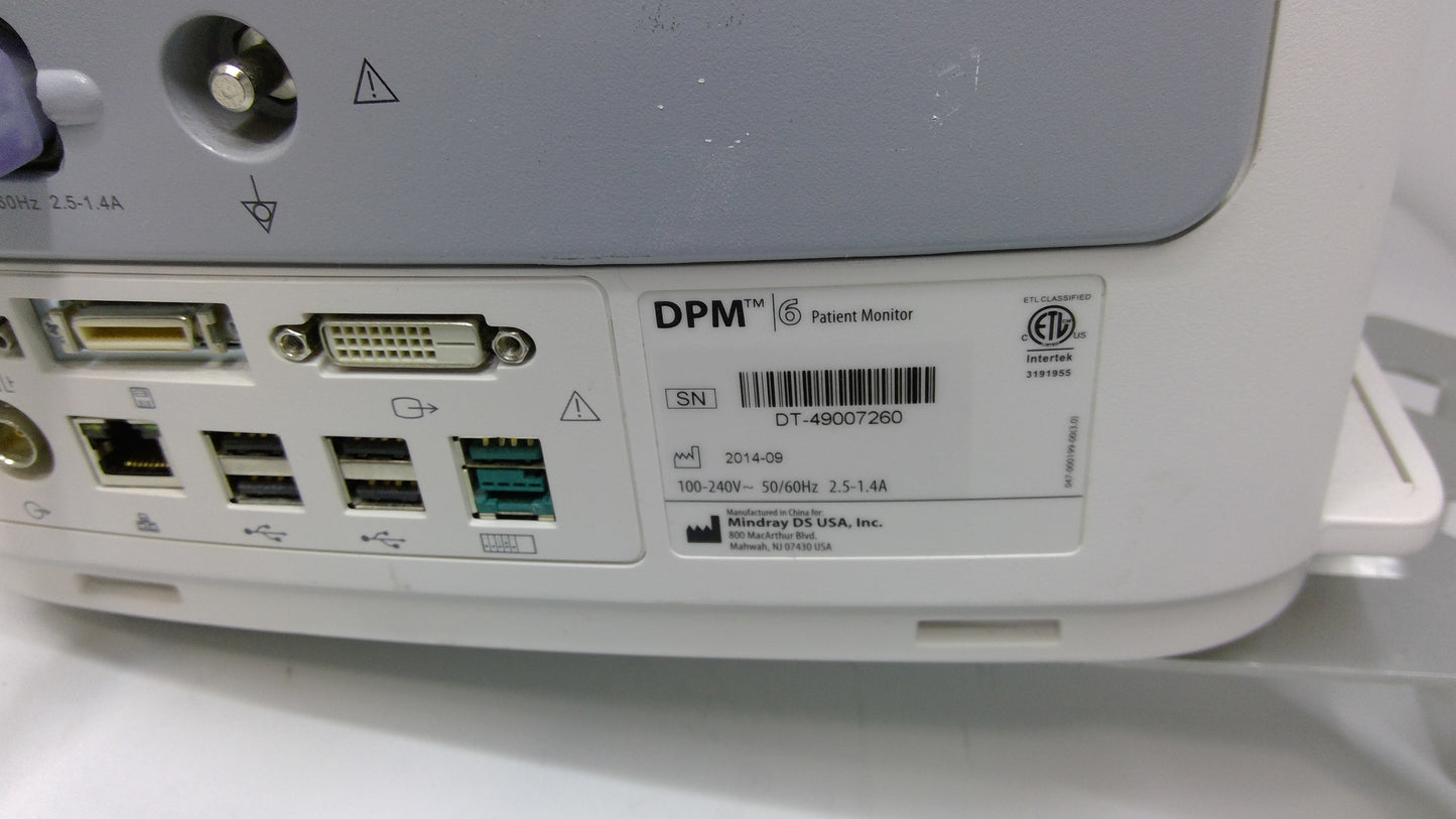 Mindray Patient Monitor 6+ w/ MPM Insert - 1717354