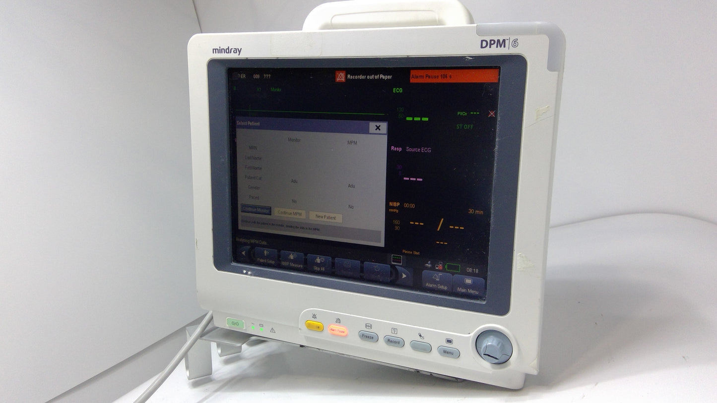 Mindray Patient Monitor 6+ w/ MPM Insert - 1717350