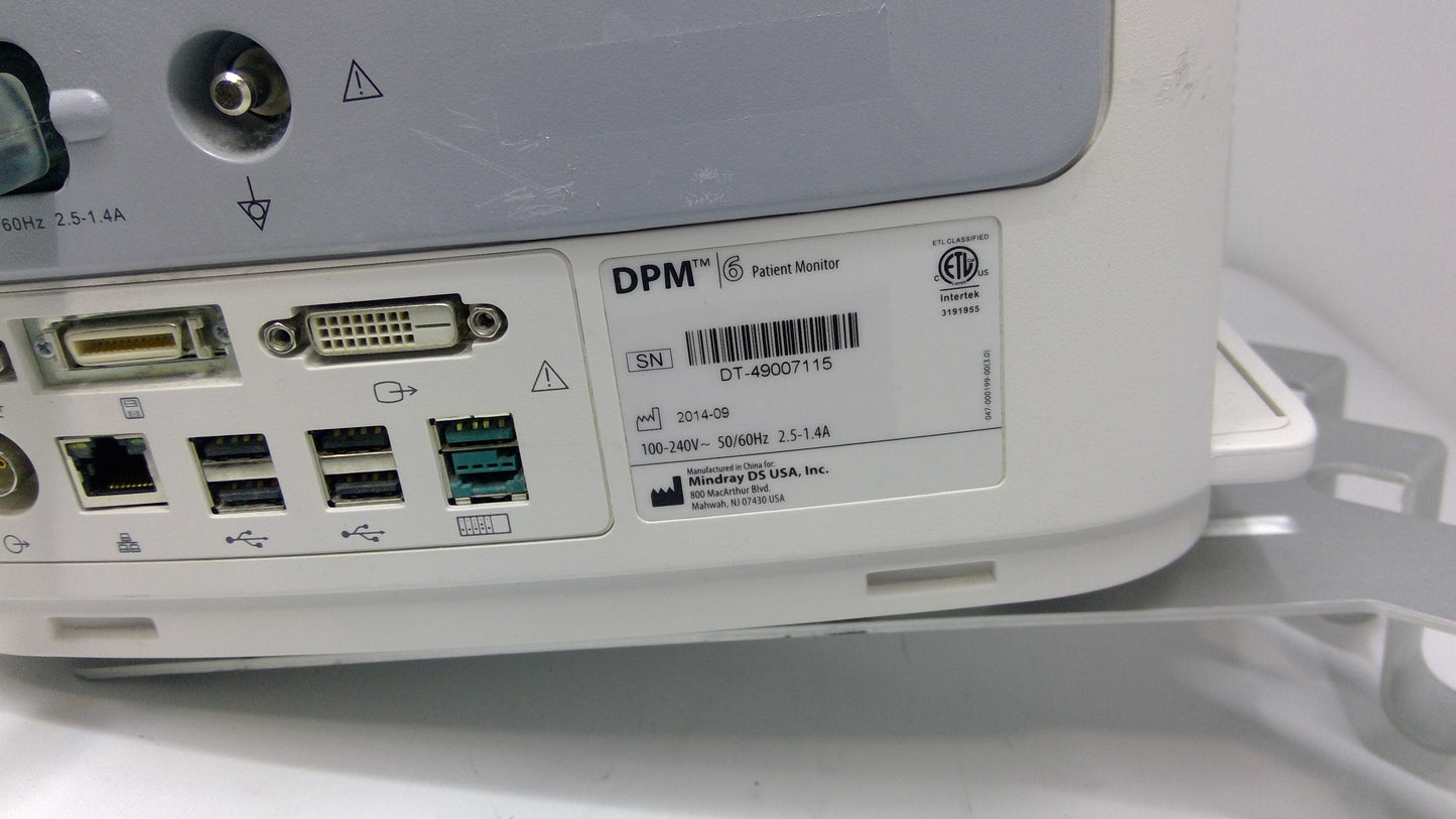 Mindray Patient Monitor 6+ w/ MPM Insert - 1717350