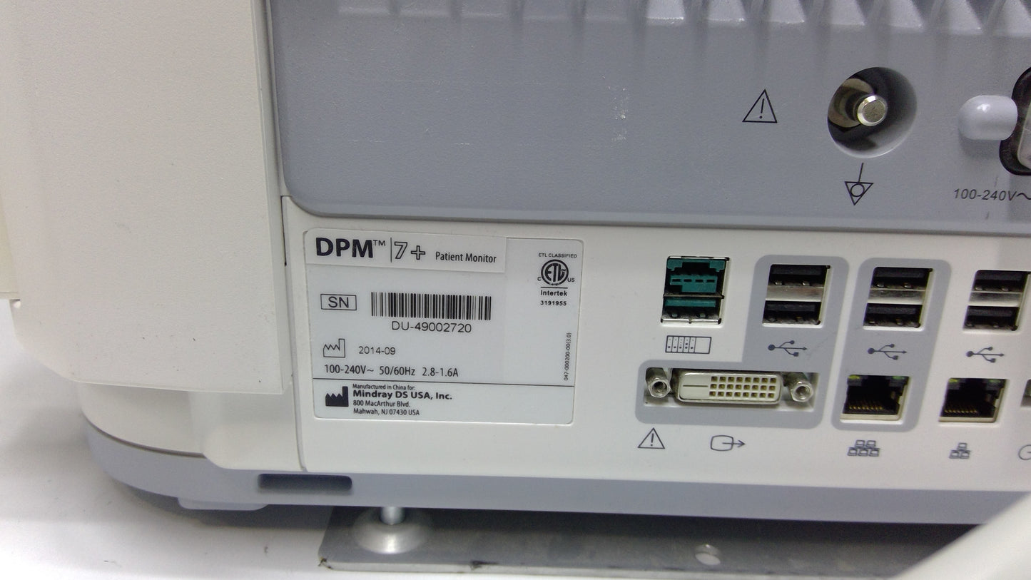 Mindray DPM7 Patient Monitor w/ MPM Insert - 1717279