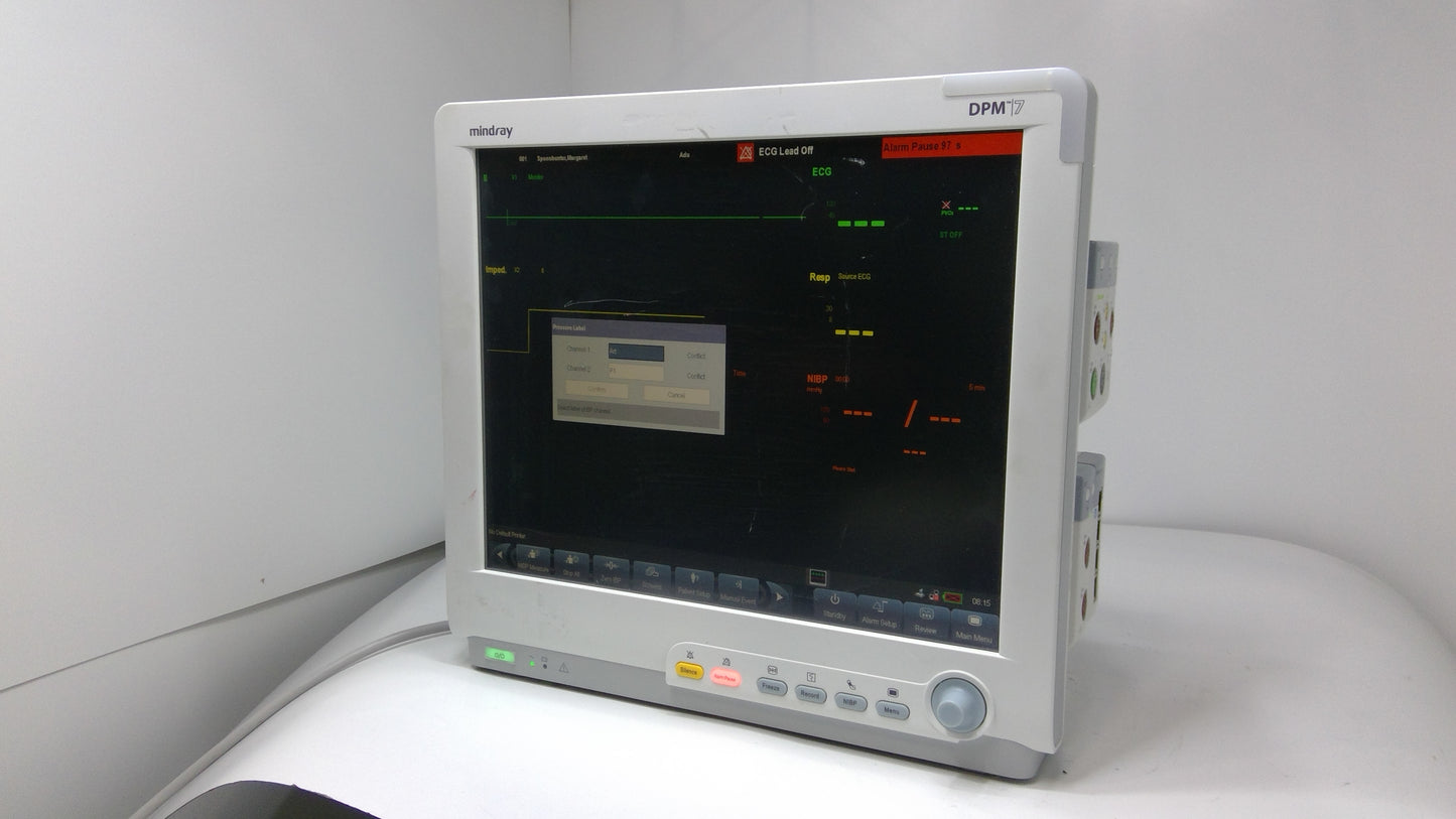 Mindray DPM7 Patient Monitor w/ MPM Insert - 1717276