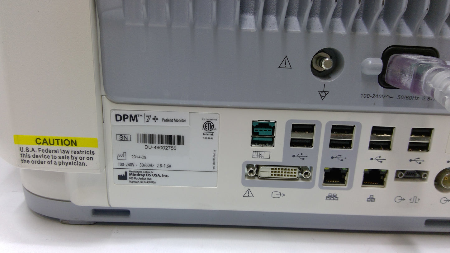 Mindray DPM7 Patient Monitor w/ MPM Insert - 1717274