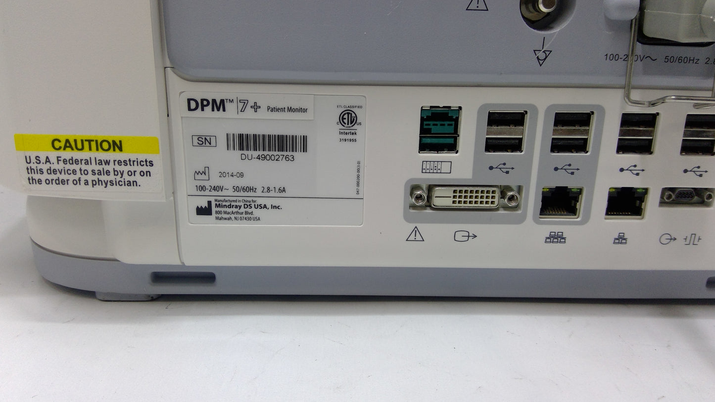 Mindray DPM7 Patient Monitor w/ MPM Insert - 1717282