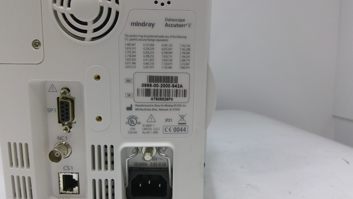 Mindray Datascope Accutorr V Patient Monitor - 1718372