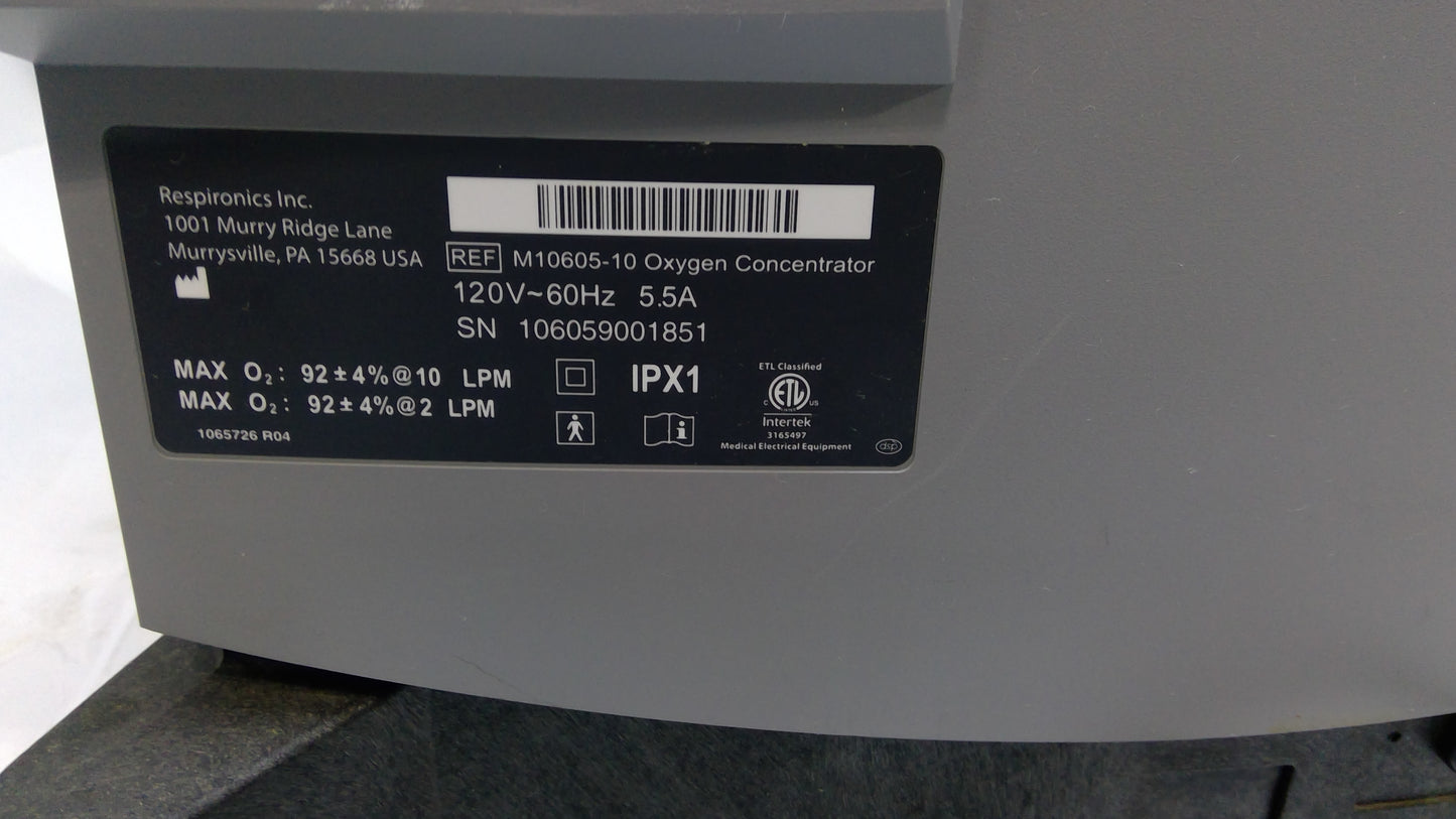 Respironics Millennium M10 O2 Concentrator, Used, 1/each - 1777474