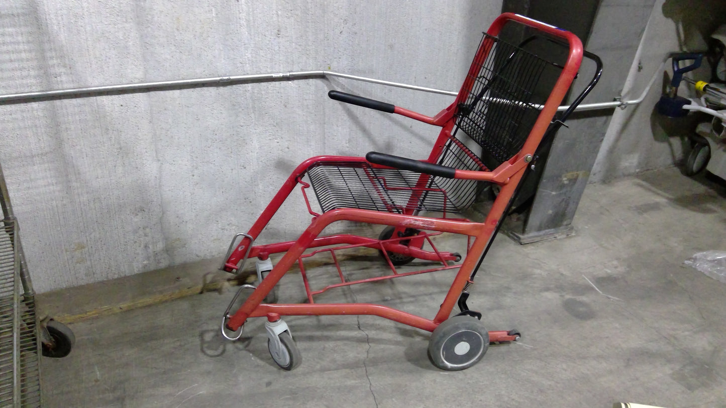 STAXI Transport Chair, Red, Used, 1/ea
