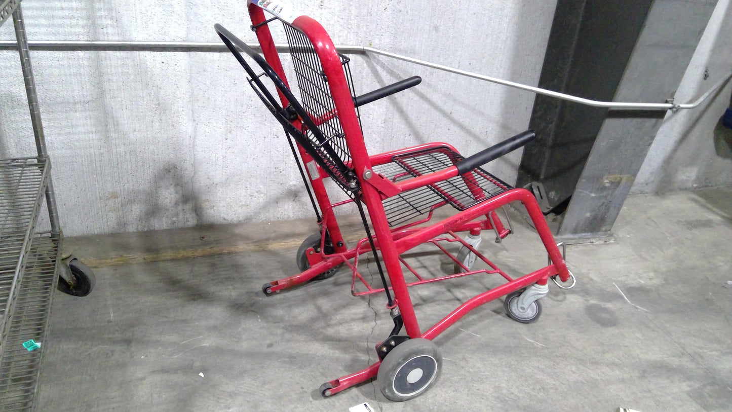 STAXI Transport Chair, Red, Used, 1/ea