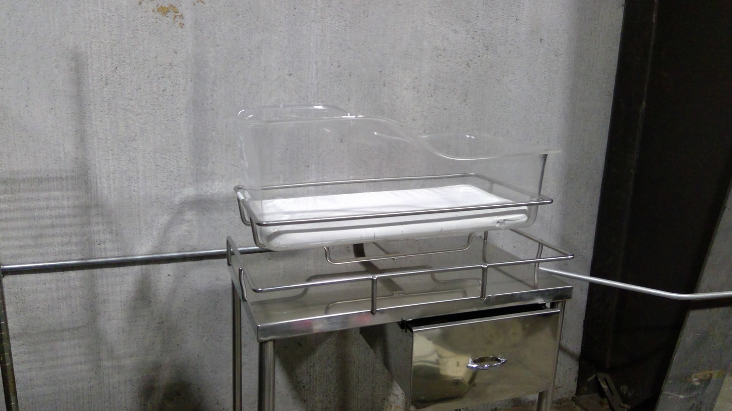 Stainless Steel Bassinet w/ Changing Station, Used, 1/ea