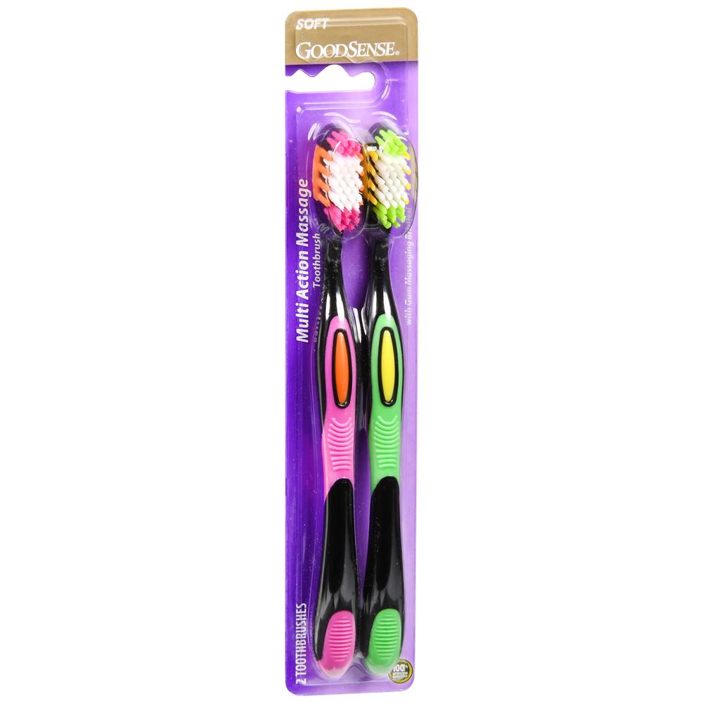 Toothbrushes, Adult, Multi Action Massage, Soft, 36/Case