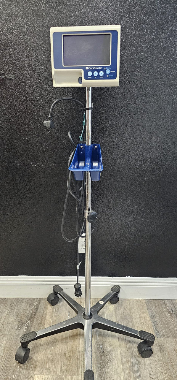 Glidescope Portable GVL Video Laryngoscope Monitor with Rolling Stand, Used/Untested, 1/Ea
