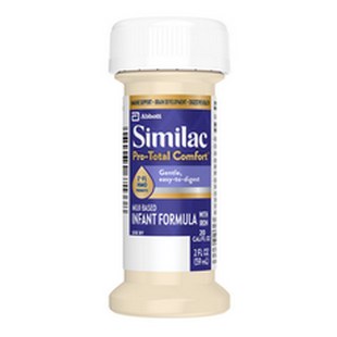 Similac Pro-Total Comfort Milk-Based Infant Formula w/Iron, Ready to Feed, 2fl oz. Bottles, 48/Case