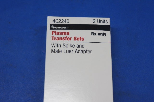Set Plasma Transfer 2 Units With Coupler And Male Luer Lock Disposable/Single Use, Latex Free, 2/Box