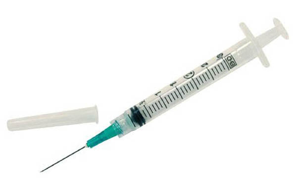 3ml Syringe Luer Lock, 22G x 1 1/2", 100/Box