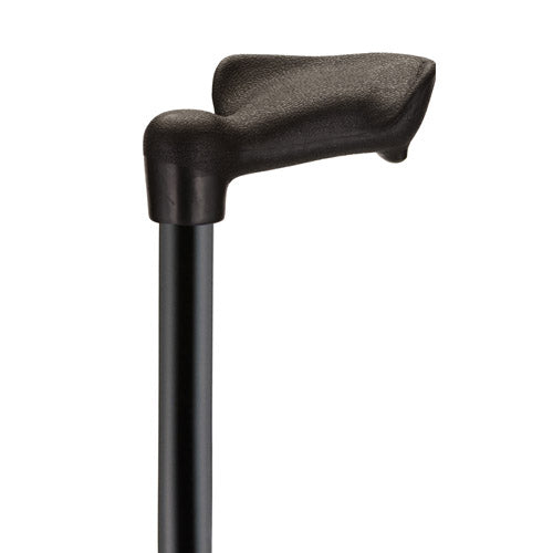 Cane w/Anatomical Paddle Handle Black, Left, Each