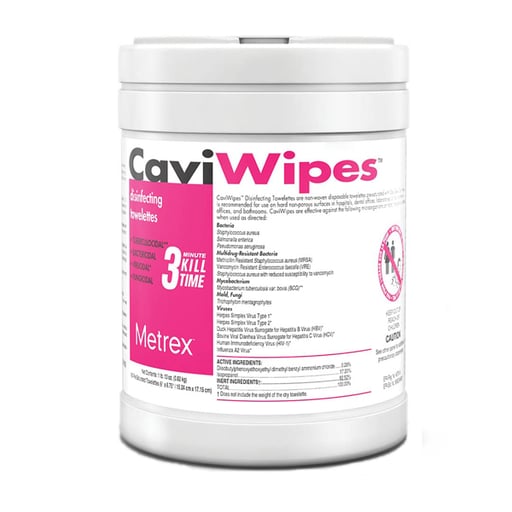 CaviWipes Towelettes, Large 6" x 6.75", 160/Can