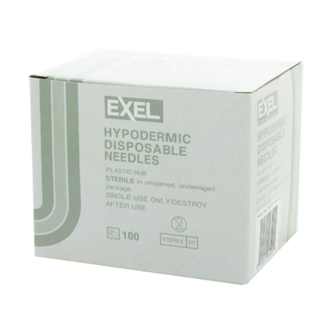 Exel Hypodermic Disposable Needles, Plastic Hub, 27G x 1 1/4", 100/Box