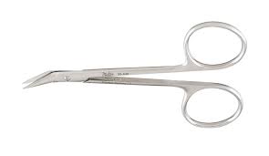 Biro Dermal Naevus Scissor, 4" Angled Blades w/Sharp Outside Edges, Each