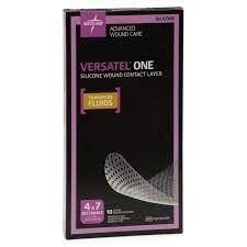 Versatel One Silicone Wound Contact Layer Dressing, 4x7, 10/Box