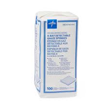 Gauze Sponge X-Ray Detectable 4"x4" 16-Ply Non-Sterile 2000/Case