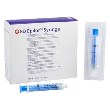 Epilor Syringe w/Luer Slip Tip, 7mL, for Loss of Resistance Technique Only, Sterile, 10/Box
