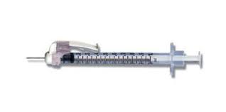 SafetyGlide 1mL Tuberculin Syringe w/Intradermal Bevel Needle, 27G x 3/8", Sterile, 100/Box