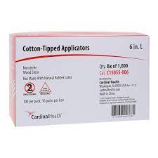 Cotton-Tipped Applicators Nonsterile  6"  1000/Box