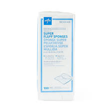 Bulkee II Super Fluff Sponge Gauze, 6" x 6.75", Non-Sterile, 100/Pack