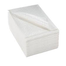 Towel/Bib 13" x 18" 2-Ply, Tissue/Poly, White, 500/Box