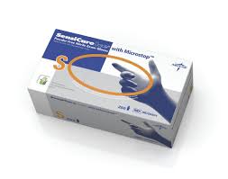 Exam Gloves, SensiCare Ice Nitrile, Powder-Free, Small, 250/Box